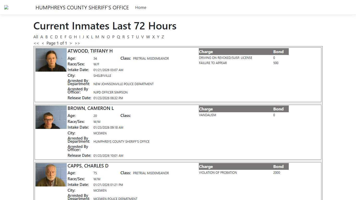 Inmates - ISOMS Portal